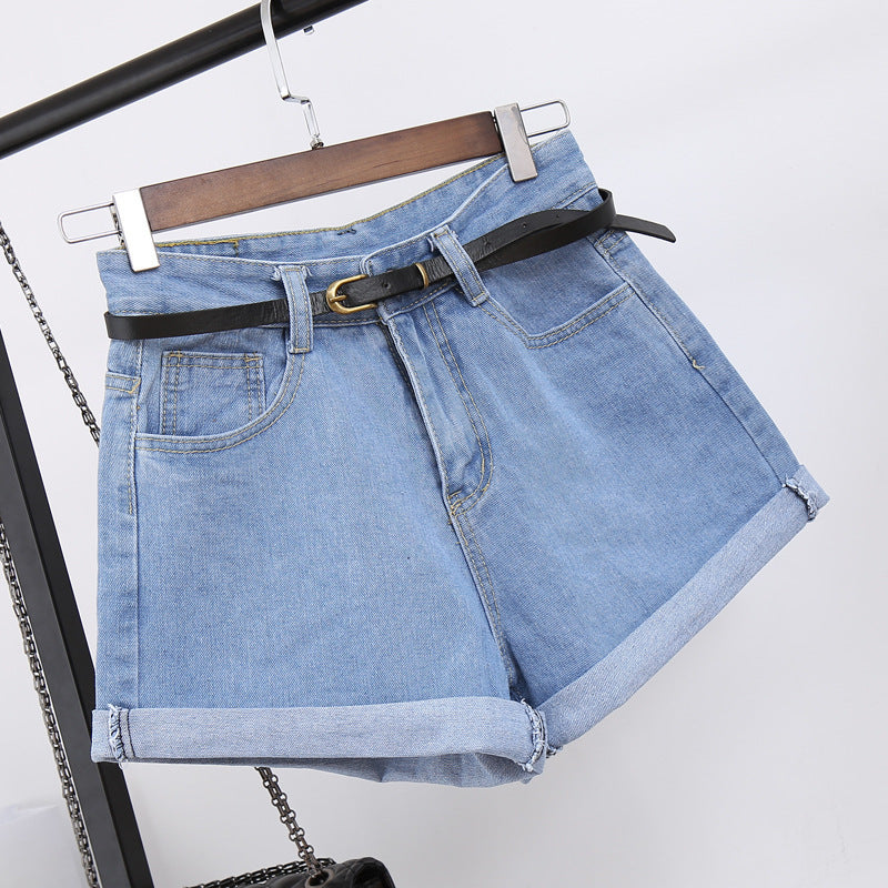 Women's High Waist Denim Jeans Shorts Hotpants Pockets Casual Fashion