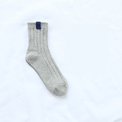 Women's Solid Colour Ribbed Warm 3D Socks Warm Footwear