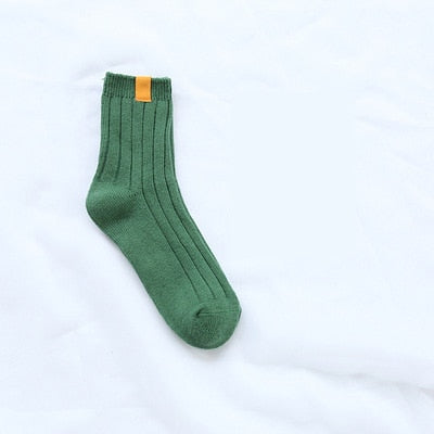Women's Solid Colour Ribbed Warm 3D Socks Warm Footwear