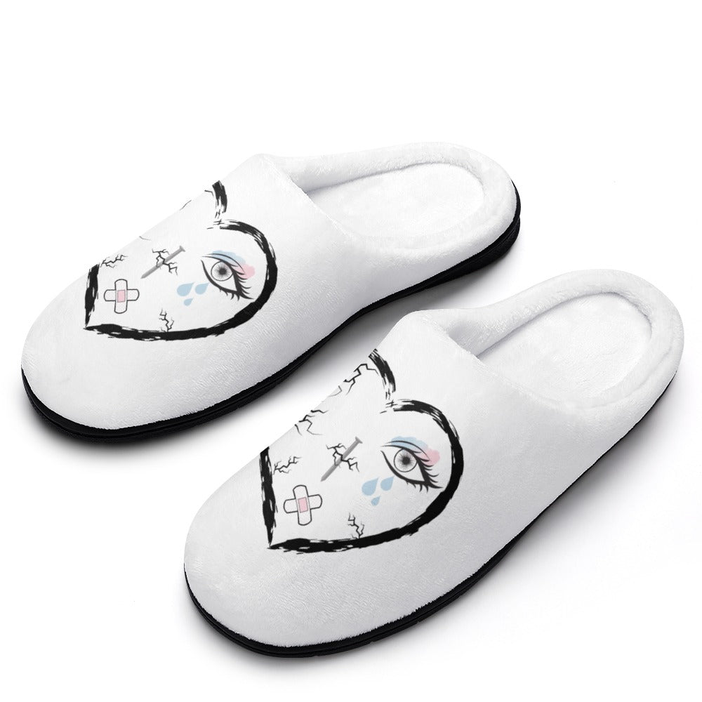 TABOO TIDE Women's Broken Heart Cotton Slippers