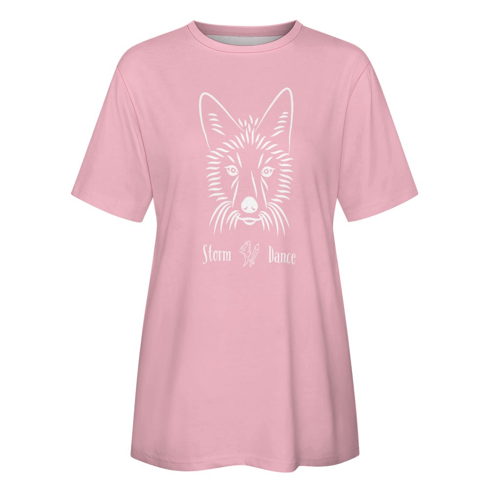 TABOO TIDE Women's Coyote Storm Dance Print Cotton T-shirt