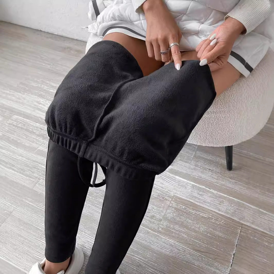 Women's Drawstring Fleece Leggings
