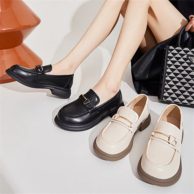 Women's Faux Leather Chunky Loafers