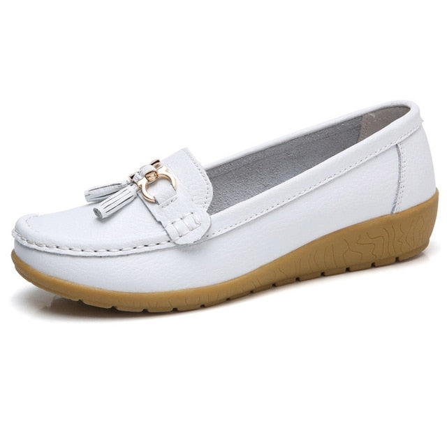 Women's Moccasins Loafers Flat Shoes Soft Slip On Footwear