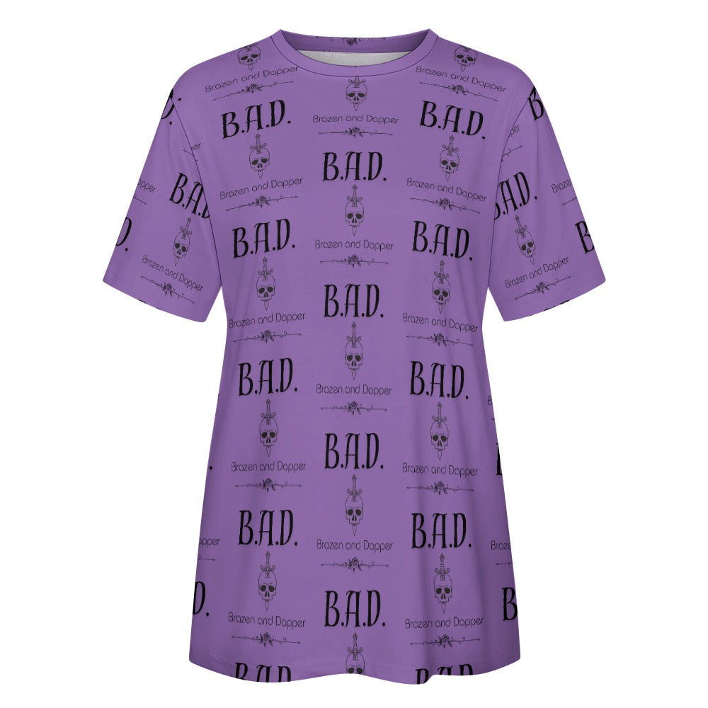 Women's B.A.D Brazen And Dapper Print Cotton T-shirt