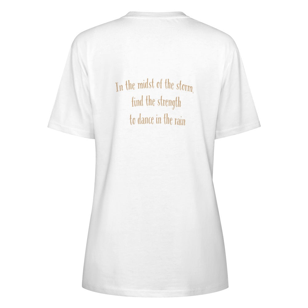 TABOO TIDE Women's Coyote Storm Dance Print Cotton T-shirt