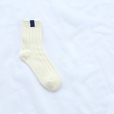 Women's Solid Colour Ribbed Warm 3D Socks Warm Footwear