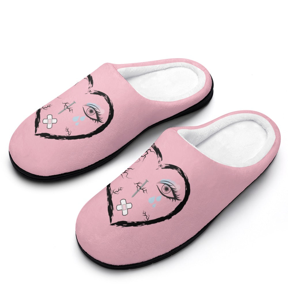 TABOO TIDE Women's Broken Heart Cotton Slippers