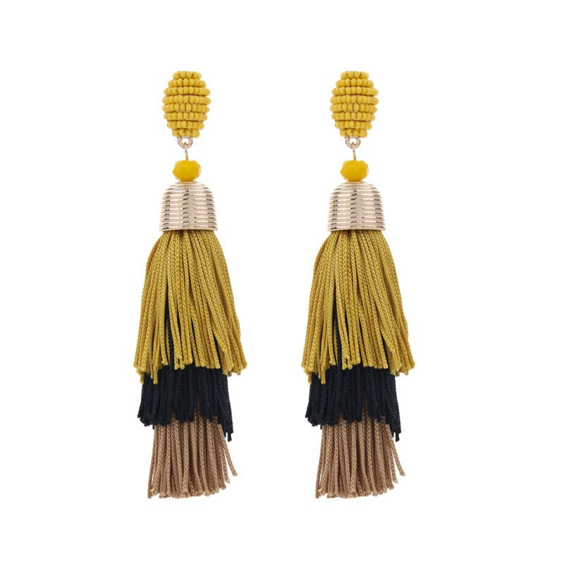 Bohemian Style Long Tassel Earrings