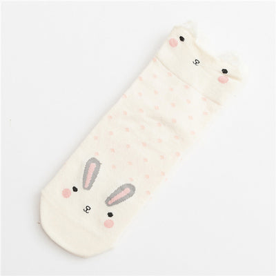 Women's Solid Colour Ribbed Warm 3D Socks Warm Footwear