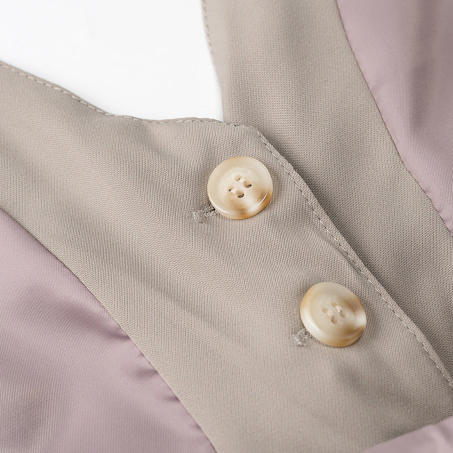 Women's Halter Neck Belted Waistcoat Style Top