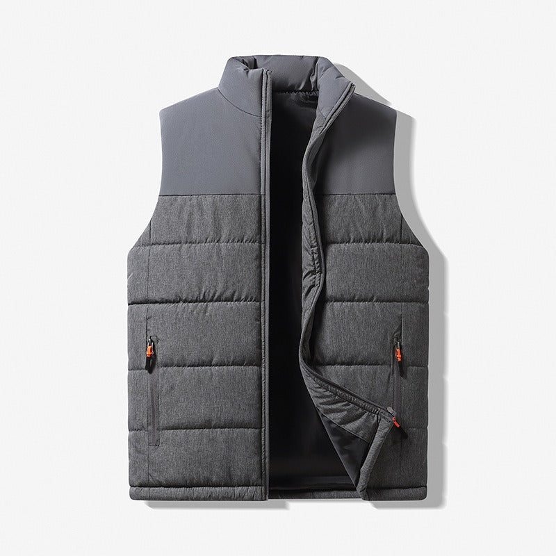 Men's Contrast Colour Block Padded Sleeveless Bodywarmer Gillet Jacket