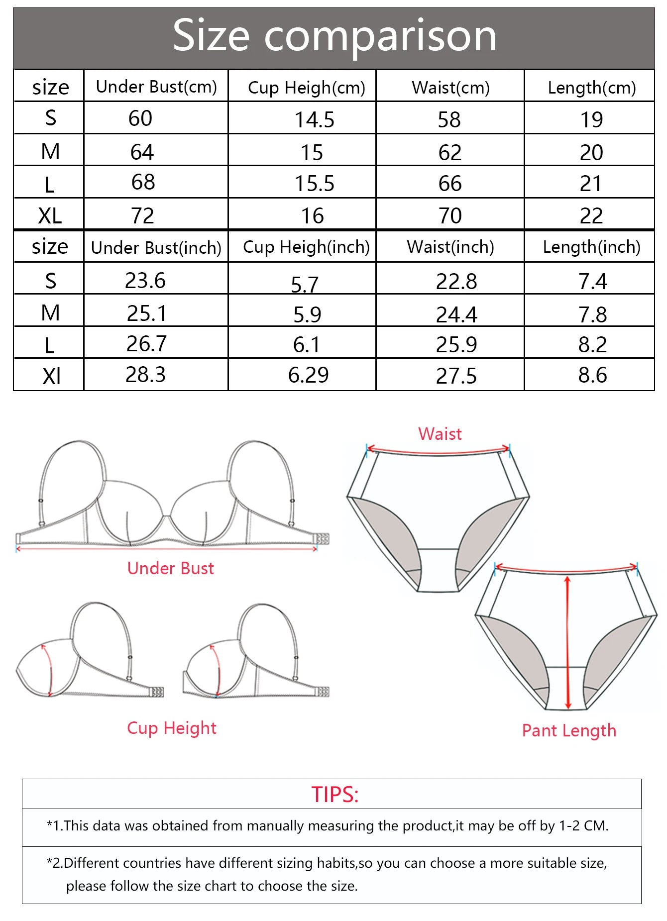 Women's Solid Basic Underwired Bra and Pants Set of 2