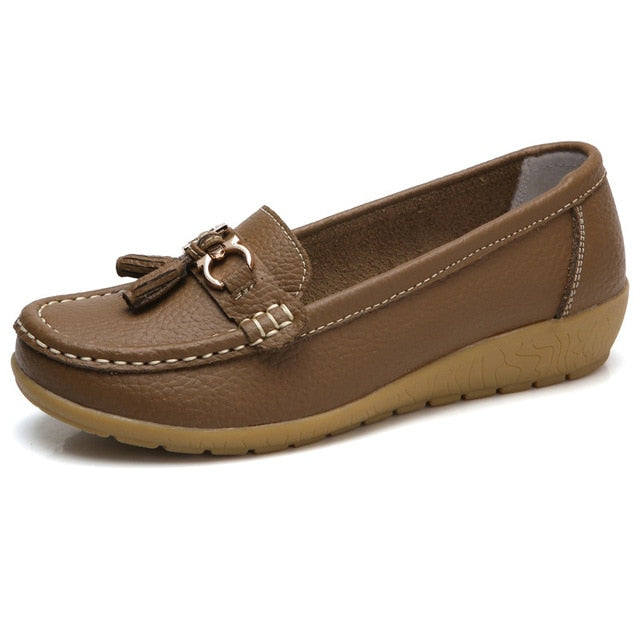 Women's Moccasins Loafers Flat Shoes Soft Slip On Footwear