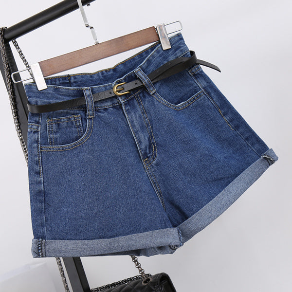 Women's High Waist Denim Jeans Shorts Hotpants Pockets Casual Fashion