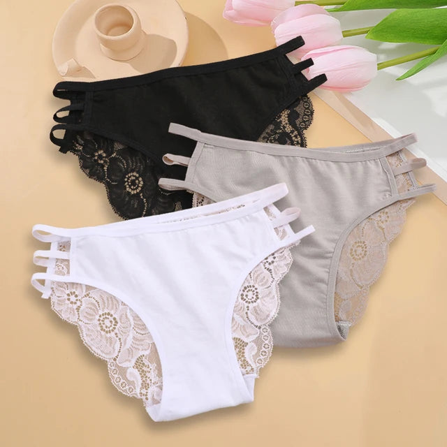 Women's Low Rise Hollow Cut Out Lace Knickers