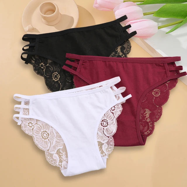 Women's Low Rise Hollow Cut Out Lace Knickers