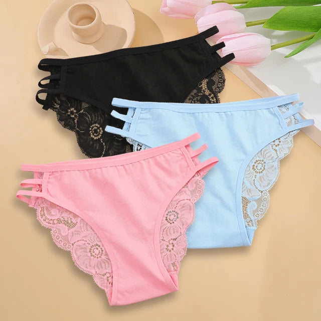 Women's Low Rise Hollow Cut Out Lace Knickers