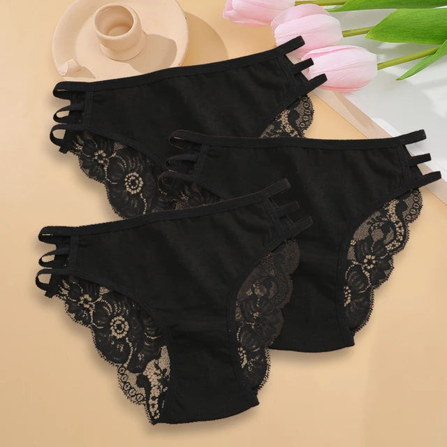 Women's Low Rise Hollow Cut Out Lace Knickers