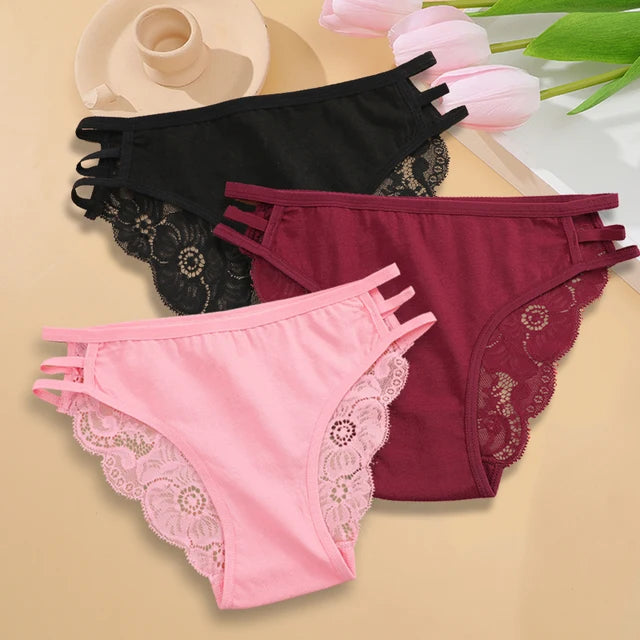 Women's Low Rise Hollow Cut Out Lace Knickers