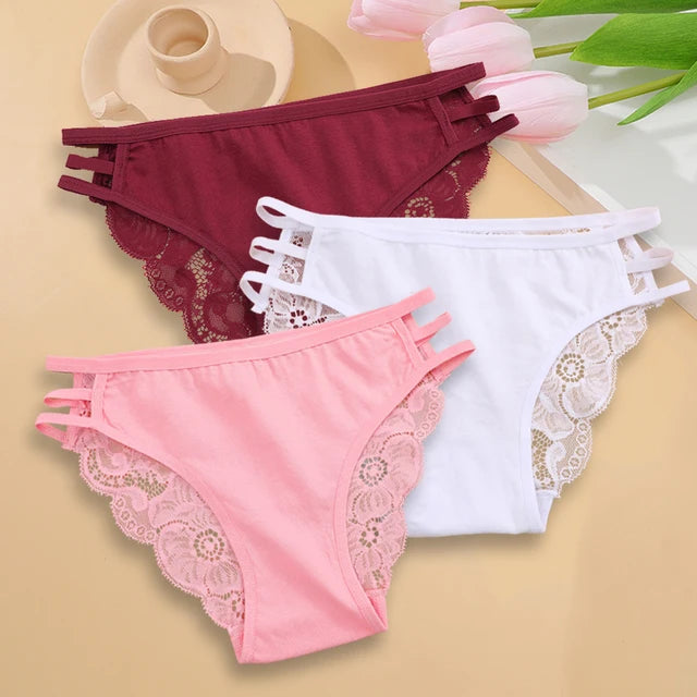Women's Low Rise Hollow Cut Out Lace Knickers