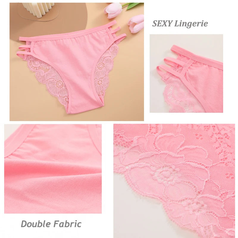 Women's Low Rise Hollow Cut Out Lace Knickers