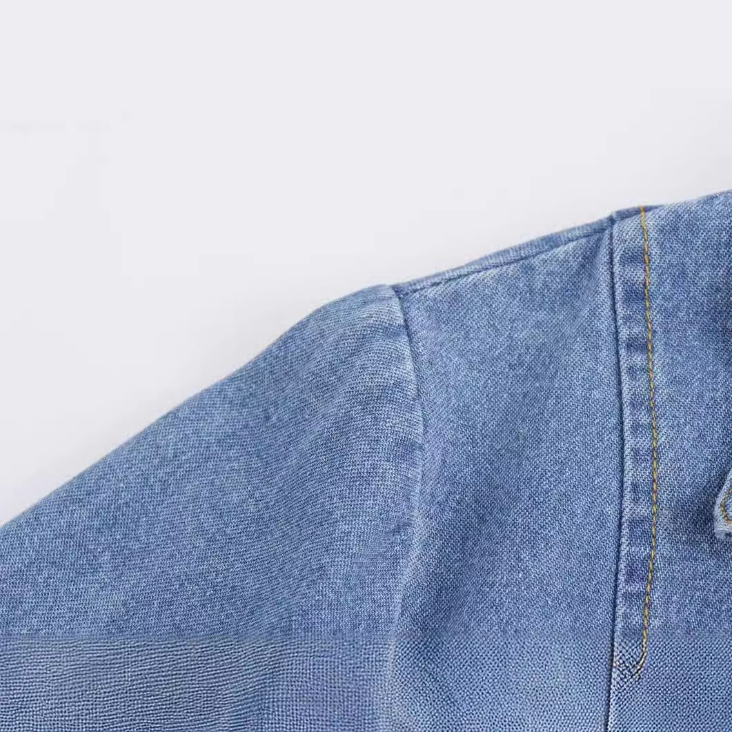 Women's Denim Tie Front Jacket