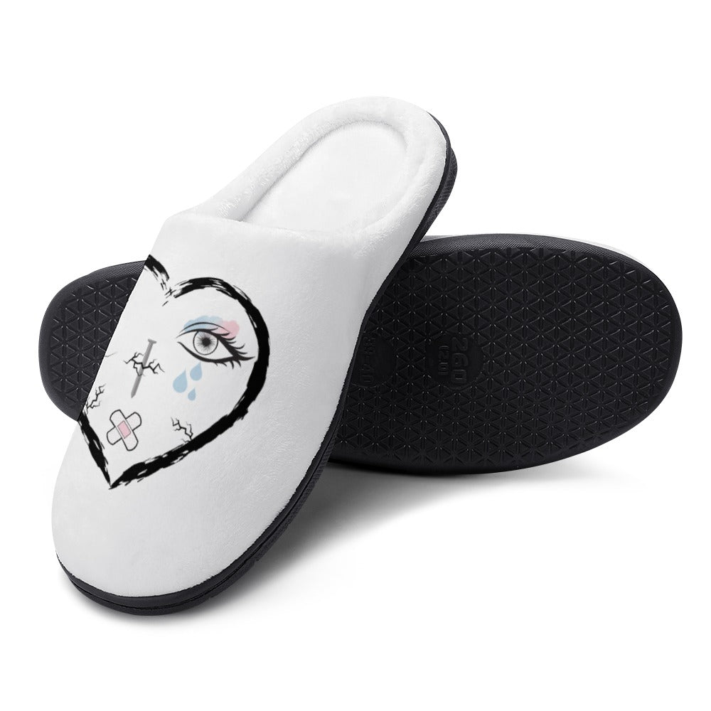 TABOO TIDE Women's Broken Heart Cotton Slippers