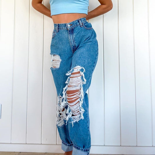 Women's Ripped Denim Jeans