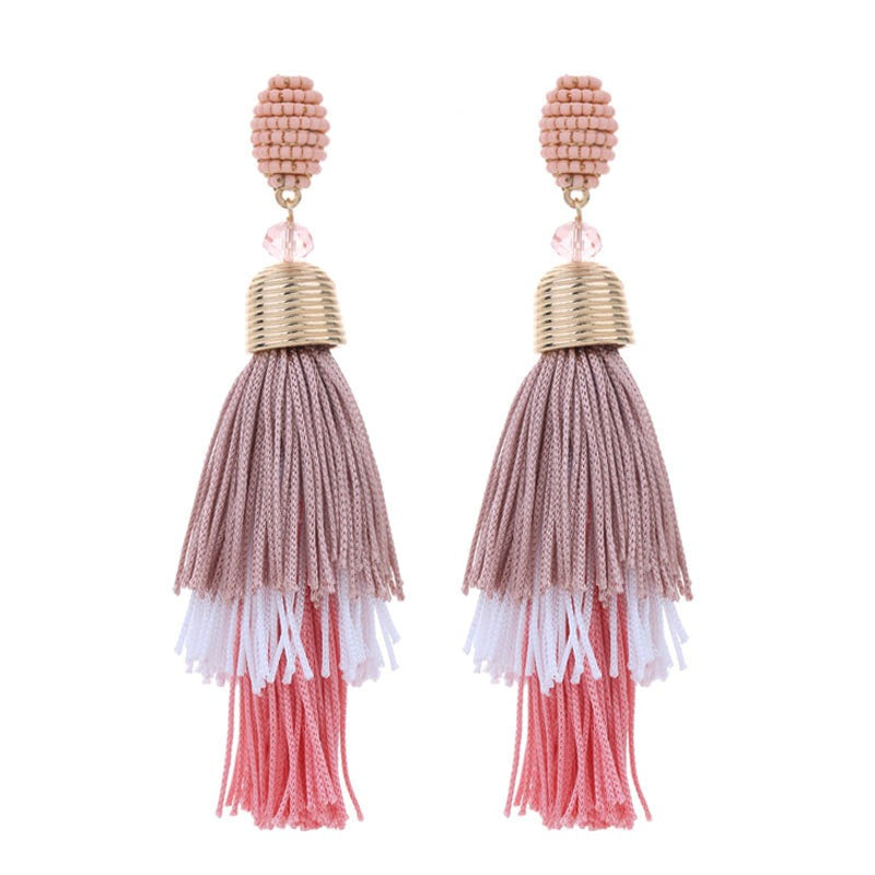 Bohemian Style Long Tassel Earrings