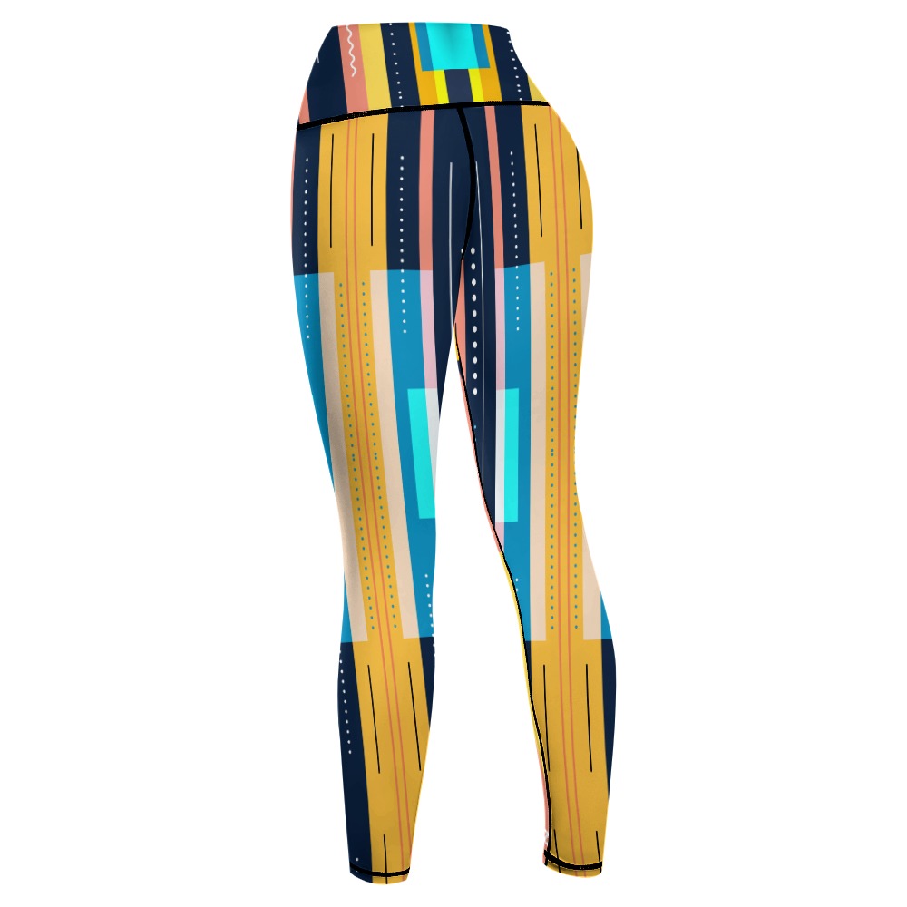 Women's Abstract Stripe Print Leggings