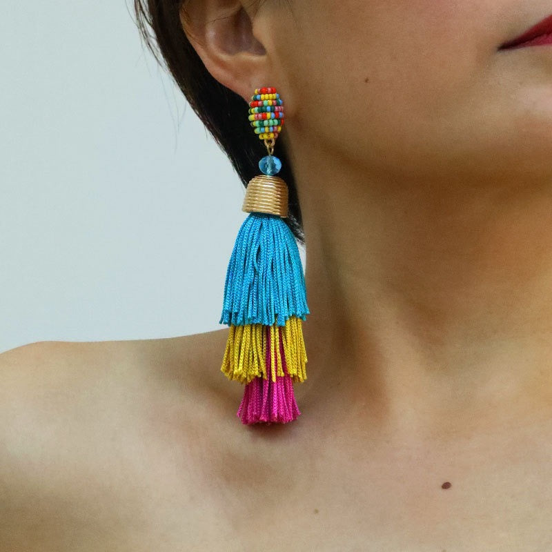 Bohemian Style Long Tassel Earrings