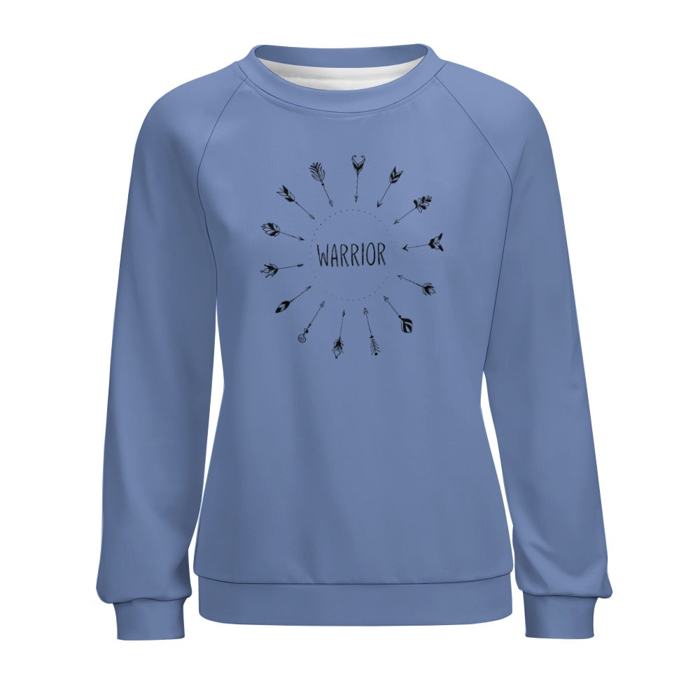 Women's Warrior Arrows Letter Graphic Print Sweatshirt