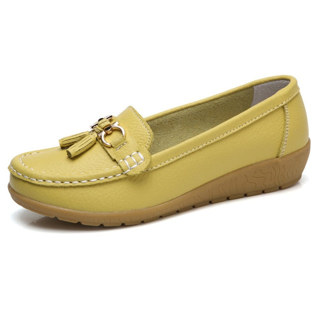 Women's Moccasins Loafers Flat Shoes Soft Slip On Footwear