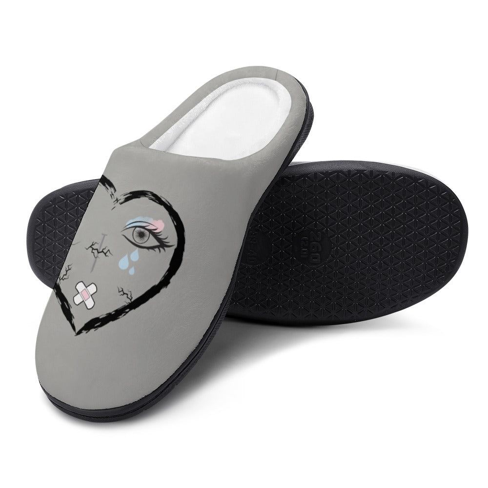 TABOO TIDE Women's Broken Heart Cotton Slippers
