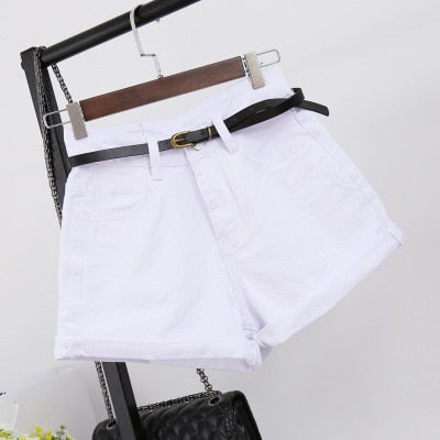 Women's High Waist Denim Jeans Shorts Hotpants Pockets Casual Fashion