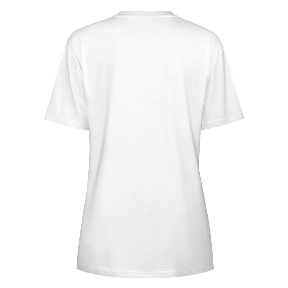 Women's Skull Beach Print Cotton T-shirt