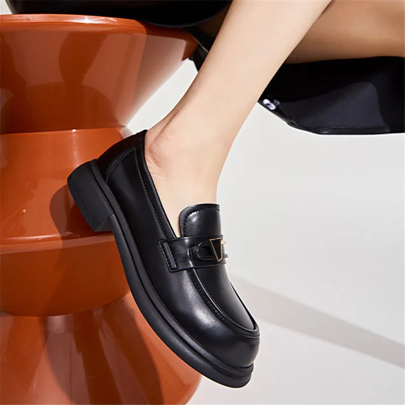 Women's Faux Leather Chunky Loafers