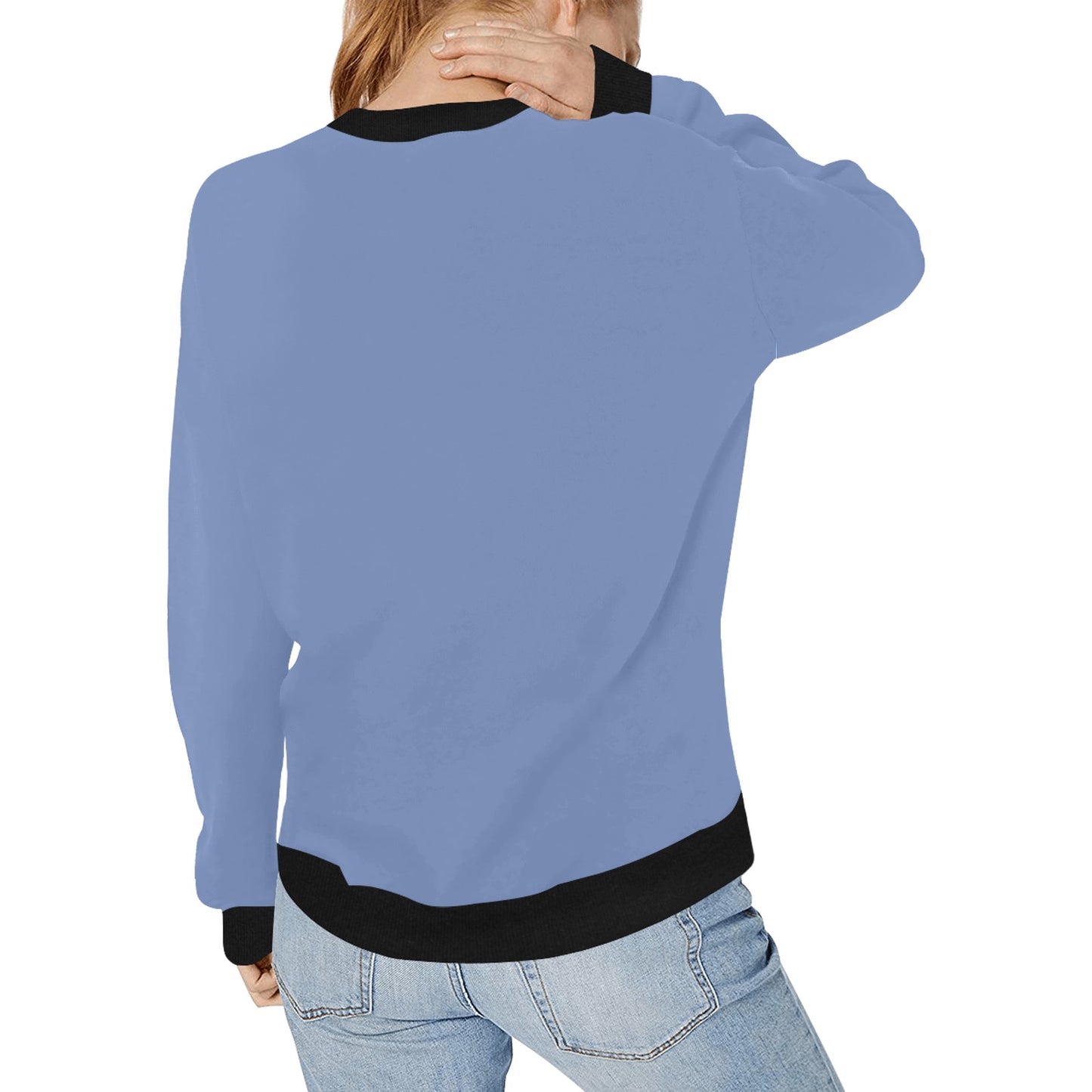 Women's B.A.D Brazen And Dapper Print Ribbed Hem Cuff Sweater