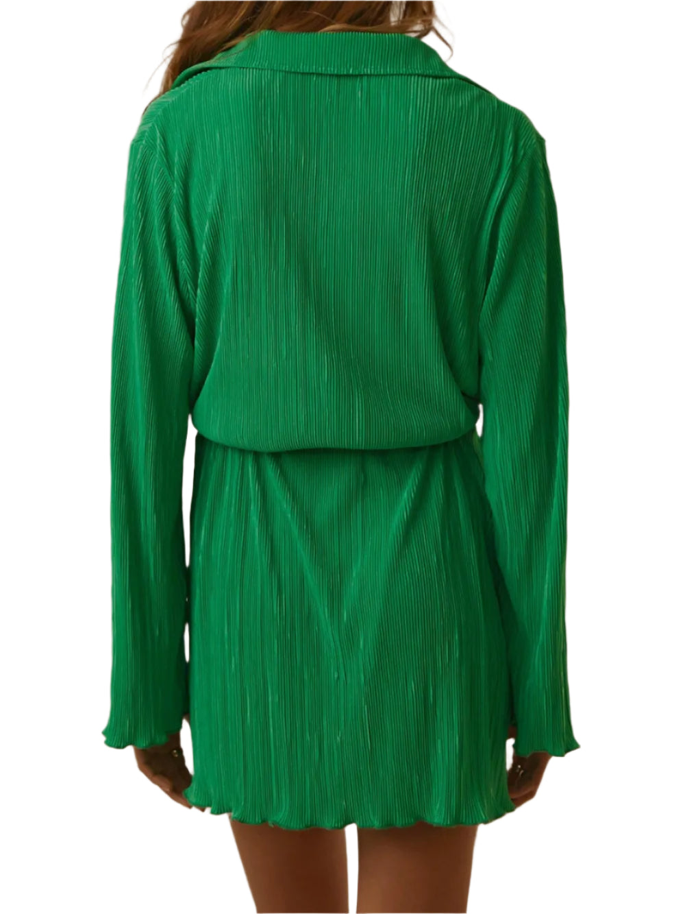 Women's Pleated Tied Waist Loose Fit Short Dress