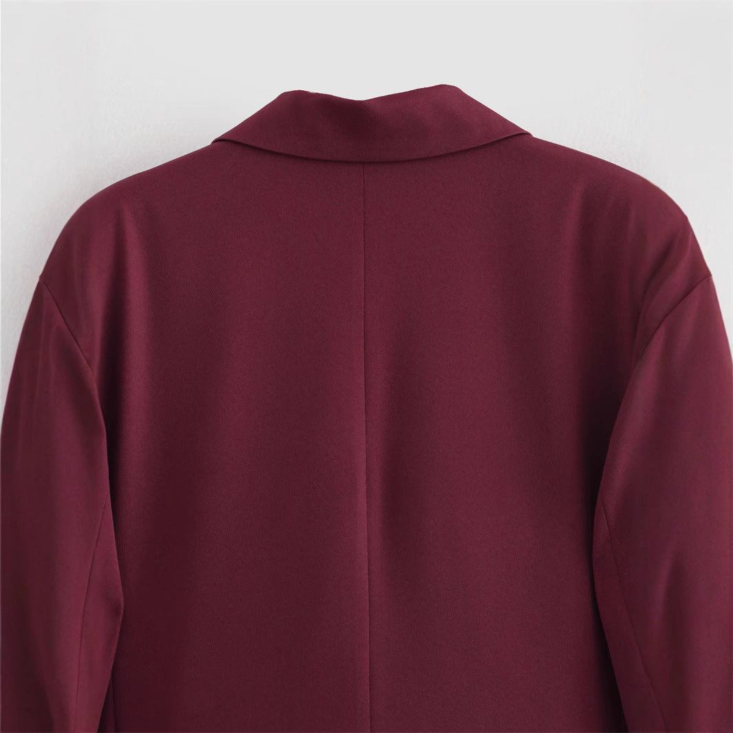 Women's Double Breasted Suit Jacket Blazer