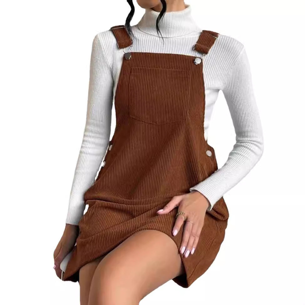 Women's Corduroy Pinafore Dress