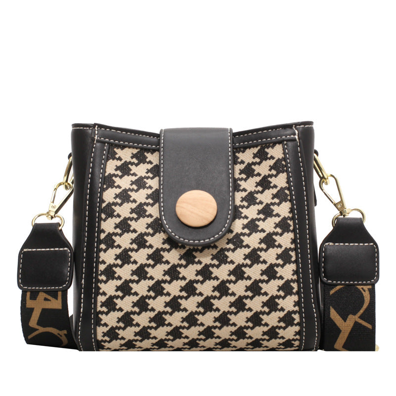 Women's Checkerboard Handbag Textured Small Square Simple Messenger Bag