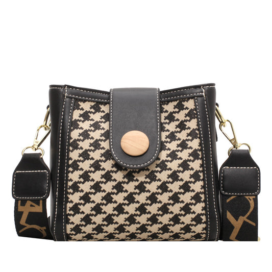 Women's Checkerboard Handbag Textured Small Square Simple Messenger Bag