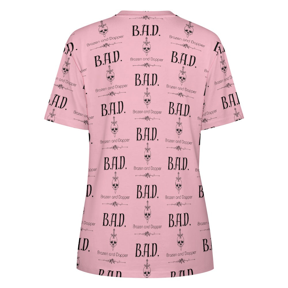 Women's B.A.D Brazen And Dapper Print Cotton T-shirt