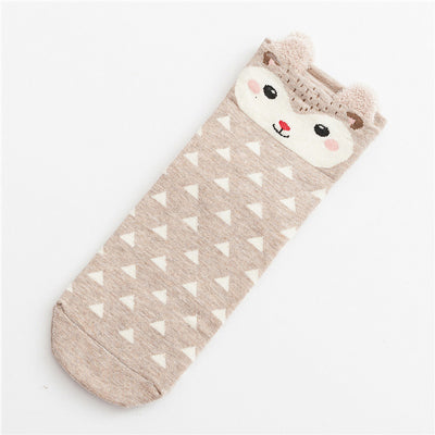 Women's Solid Colour Ribbed Warm 3D Socks Warm Footwear