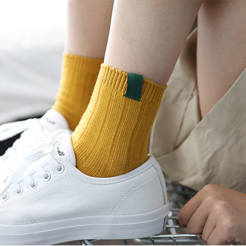 Women's Solid Colour Ribbed Warm 3D Socks Warm Footwear