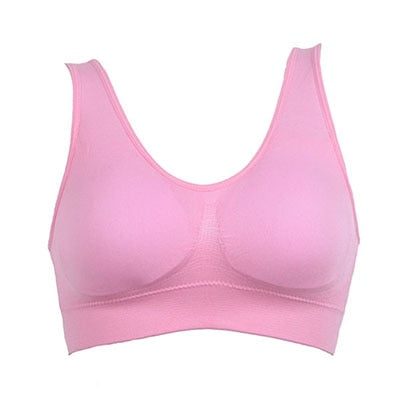 Women's Sport Fitness Yoga Running Padded Wireless Crop Tops Bra