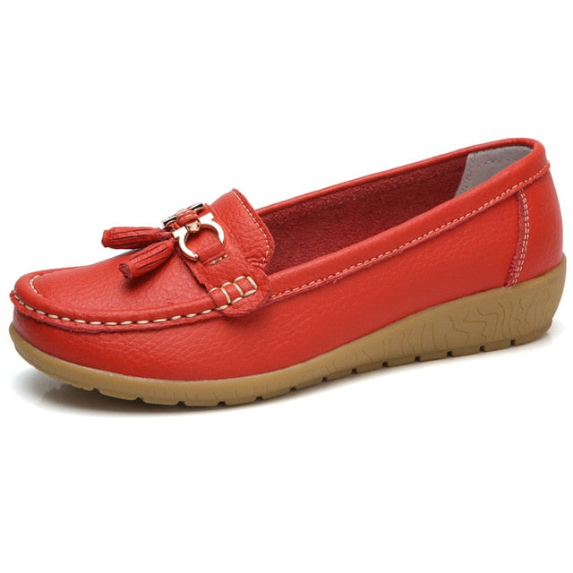 Women's Moccasins Loafers Flat Shoes Soft Slip On Footwear