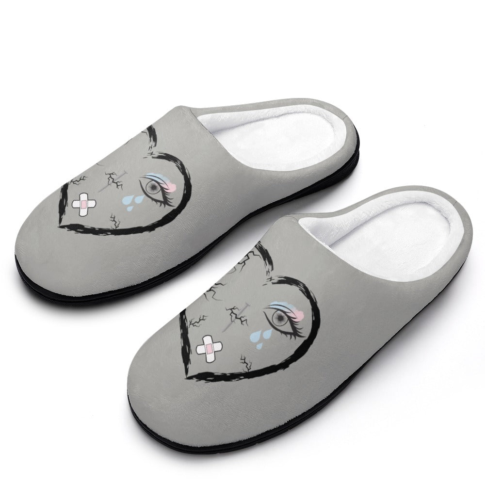 TABOO TIDE Women's Broken Heart Cotton Slippers